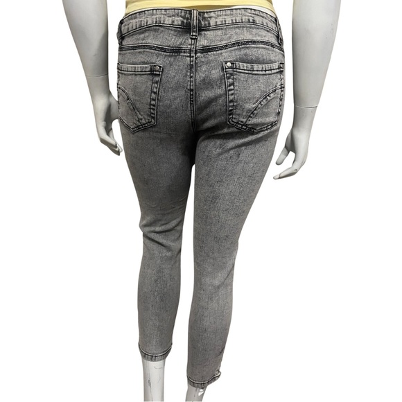 LASER JEANS BLACK ACID WASH - Picture 2 of 5